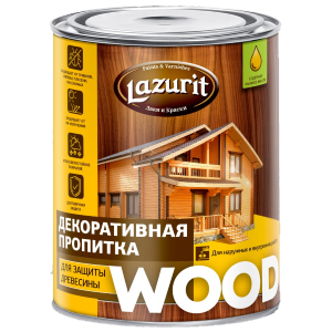 Декоративная пропитка для защиты древесины «Lazurit» Wood