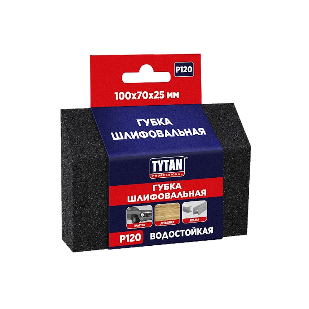 Губка шлифовальная четырехсторонняя угловая TYTAN Professiona (100x80x25 мм) Губка шлифовальная четырехсторонняя угловая TYTAN Professiona (100x80x25 мм)