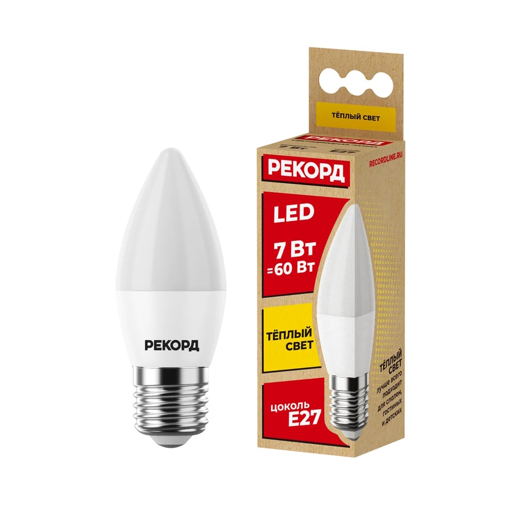 Лампа светодиодная «РЕКОРД» LED В37 Лампа светодиодная «РЕКОРД» LED В37