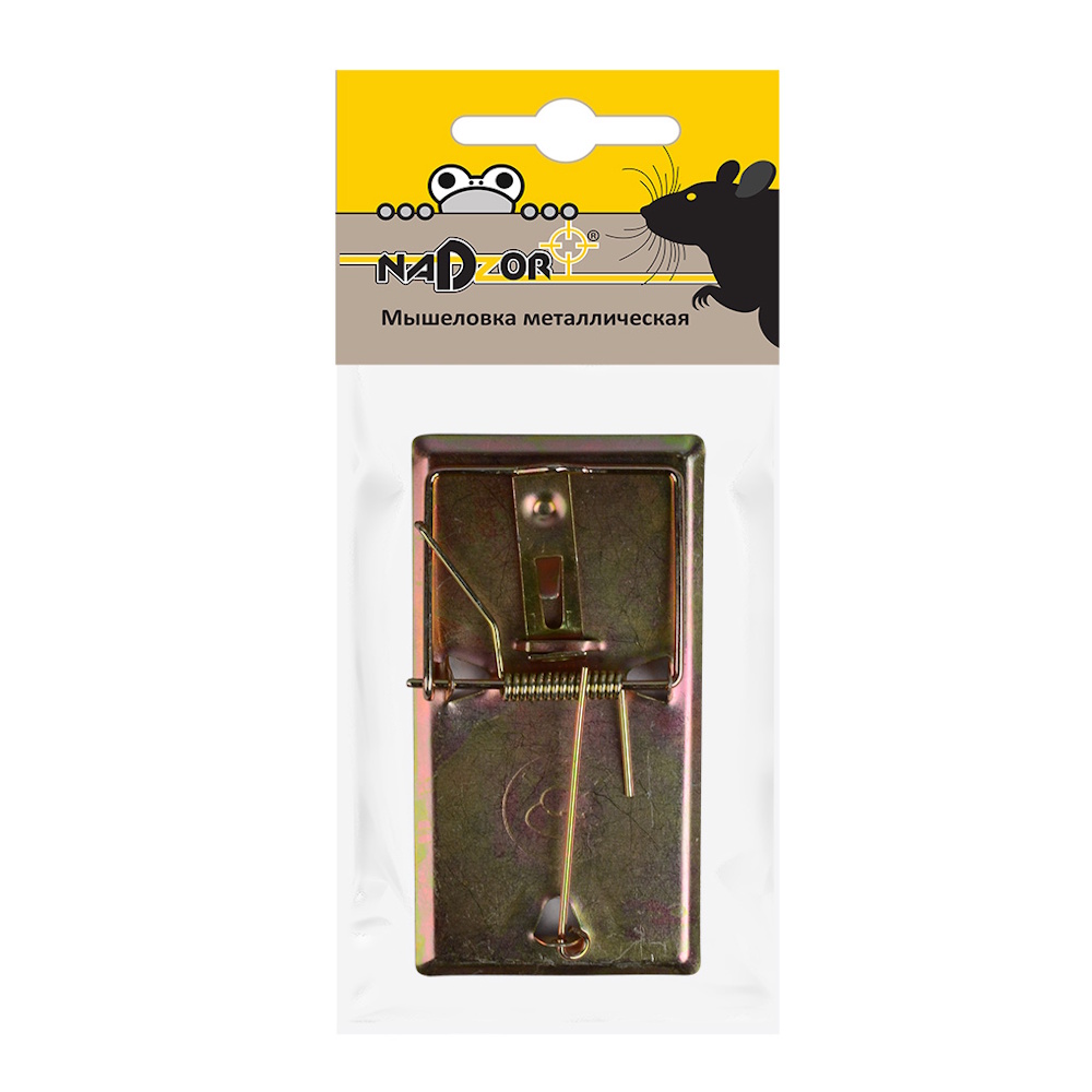 Мышеловка металлическая 9,5*4,7 см в упак с хедером Nadzor