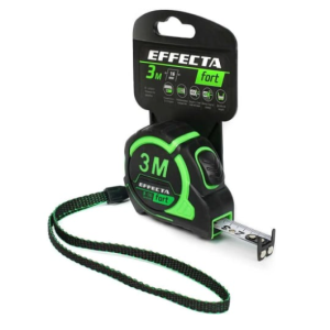 Рулетка Effecta Fort магнит, автостоп, лента -2стор шкала- нейлон