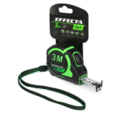 Рулетка Effecta Fort магнит, автостоп, лента -2стор шкала- нейлон. Измерительный инструмент