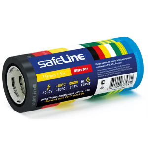 Изолента ПВХ 15мм* 5м комплект 7 цветов Master  Safeline