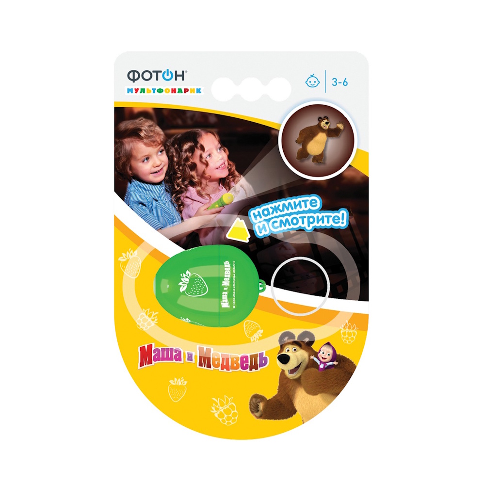 Мультфонарик-брелок "ФОТОН" КР-0903-1, "Маша и Медведь" Мультфонарик-брелок "ФОТОН" КР-0903-1, "Маша и Медведь"