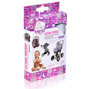 Сетка-полог 140x90 см на ДЕТСКУЮ коляску или люльку HELP