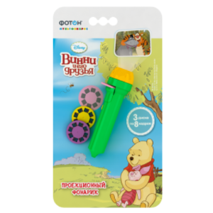 Мультфонарик с дисками "ФОТОН" КР-0906-3, Disney "Винни и его друзья"