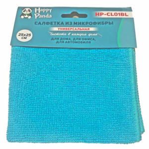 Салфетка Happy Panda микрофибра, 25*25см, бирюзов