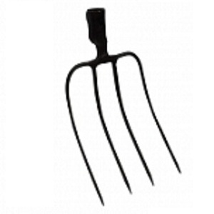 Вилы сенно-навозные 4-х рогие круглые без черенка