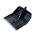 Лопата снеговая пластиковая 428*490 с оцинкованной планкой/без черенка