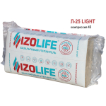 Тепло-звукоиз "IZOLIFE"LIGHT Л-25"компр 45" Пл-50мм*600мм*1200мм*15шт/10,8 м кв