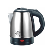 Чайник электр SA-2124S нерж сталь+черн пластик, глянцевый, 1,2л,1800Вт