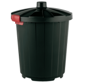 Контейнер/Мусорный бак темно-зеленый, с крышкой