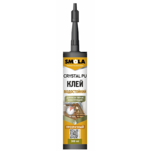 Клей монтажный  SMOLA CRYSTAL PU водостойкий прозрачный