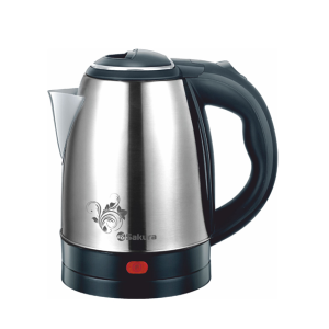 Чайник электр SA-2124S нерж сталь+черн пластик, глянцевый, 1,2л,1800Вт