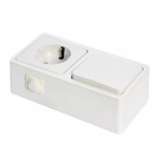 Блок выключатель 10А,250В + Розетка с/з 16А, 250В, IP22, Murat