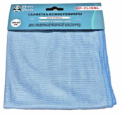 Салфетка для стекла Happy Panda микрофибра, 30*30см, голуб. Товары для дома, для уборки